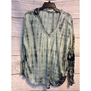 Vintage Havana Oversized Tie-Dye Long Sleeve Hoodie Top